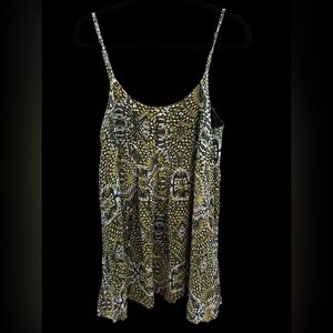 Volcom Stolen Moment Patterned Camisole Mini Dress Sz L adjustable straps EUC